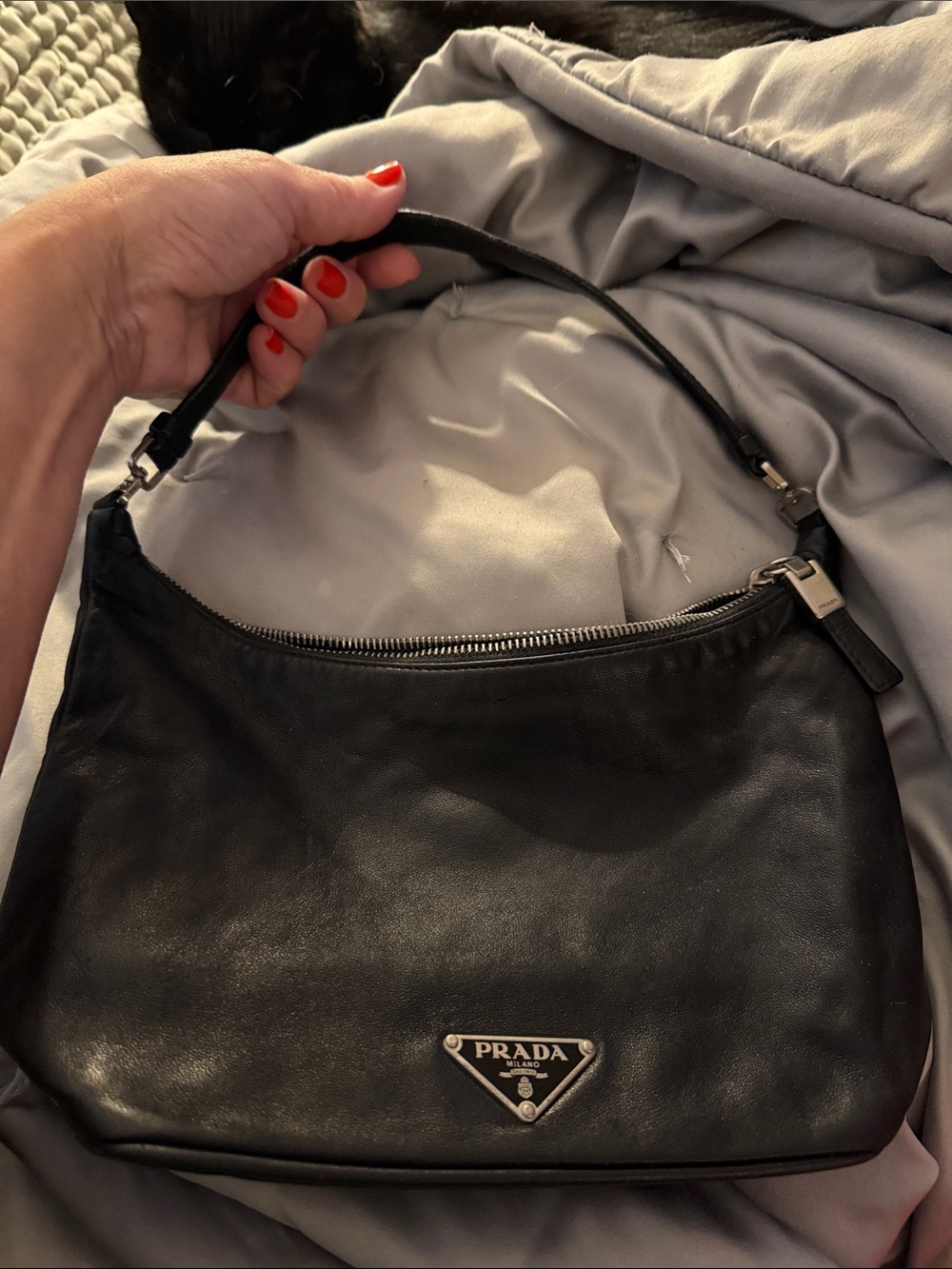Prada Black Nappa Leather Sirio Shoulder Hobo! 🌟 Offers always welcome! - Picture 9 of 16